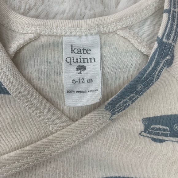 Kate Quinn Blue Camp Car Station Wagon Kimono Onesie Size 6-12 Months - Picture 5 of 6